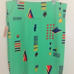 NWT Lularoe Cassie Pencil Skirt Mint Green Lg